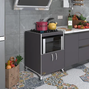 Kenzlife ocak dolabı bade gri 85*60*57 mutfak modül mini fırın  ankastre ocak için