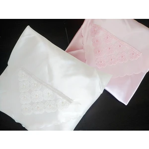 Bohça Çeyizlik Bohça Gelin Bohçası Damat Bohçası Saten Beyaz Pembe Pudra 2 'li Set