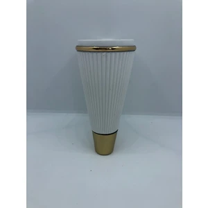 Plastik,15 Cm Beyaz-Gold Koltuk,Baza,Mobilya Ayağı (4 Adet)