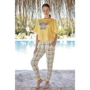 Kadın Sarı Pijama Takımı 10016