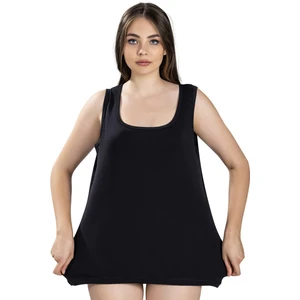 Kadın Siyah Pamuklu Büyük Beden 2 Li Atlet 640