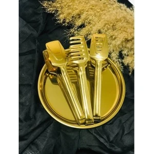 3 Parça Titanyum Gold Maşa Seti