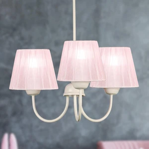 Ova 3'lü Avize Beyaz Açık Pembe Şapka