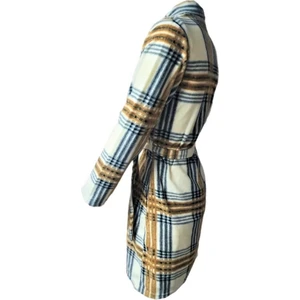 22303 Cepli Desenli Kışlık Polar Bayan Sabahlık