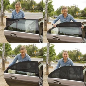 Rs Auto Aksesuar 2 Adet Siyah Otomobil Yan Cam Perdesi, Araç Arka Güneşlik,perde,arka Koltuk Bebek Emzirme Örtüsü
