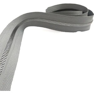 Çanta Fermuarı - Metal Diş - Gri - 1 Adet