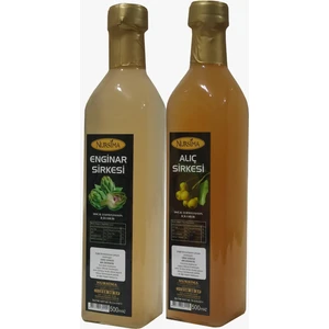 Enginar Sirkesi 500 ml + Alıç Sirkesi Cam Ambalaj 500 ml
