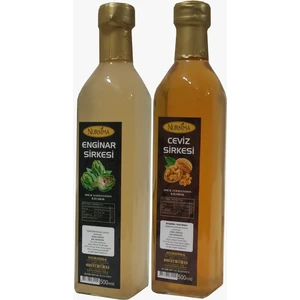 Enginar Sirkesi 500 ml + Ceviz Sirkesi Cam Ambalaj 500 ml