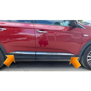 Mzm Oto Dizayn Opel Grandland X Krom Yan Kapı Çıtası 4 Parça 2017 Ve Sonrası Paslanmaz Çelik