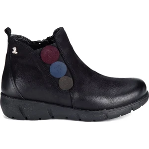 1953755K Kadın Deri Lastikli Fermuarlı Kısa Bot