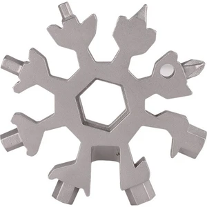 Çok Fonksiyonlu Paslanmaz Çelik Anahtar Alyan Takımı ve Anahtarlık Kar Tanesi Alyan Takımı Hex Key 18 Fonksiyon