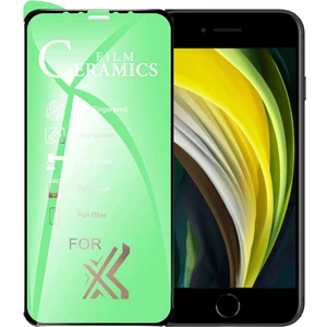 iPhone Se 2020 Ekran Koruyucu 9d Seramik Nano Tam Kaplayan Kavis Iphone Se 2020-SIYAH