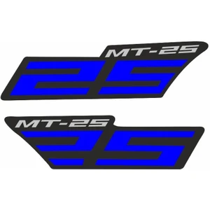Yamaha Mt-25 Uyumlu Mavi Yan Stıcker Set