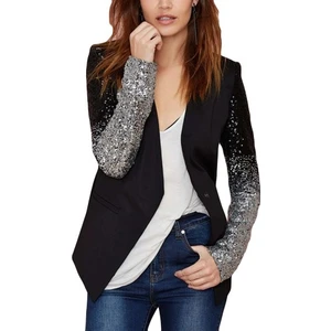 Lucky Sunshine Kadın Pullu Uzun Kollu Blazer Ceket (Yurt Dışından)