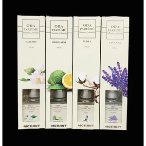 Bergamot-Yasemin-Pudra-Lavanta Bambu Çubuklu Oda Kokusu 4 Lü Set 100ML