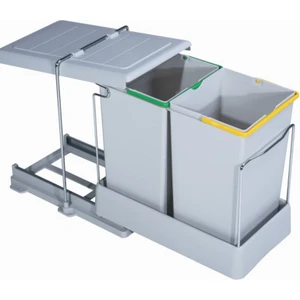 Raylı Çöp Kovası Plastik Taşıyıcılı