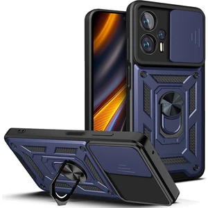 Xiaomi Poco X4 Gt Için Pc + Yumuşak Tpu Halka Standlı Koruyucu Telefon Kılıfı - Mavi  (Yurt Dışından)