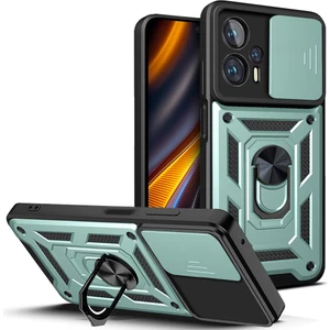Xiaomi Poco X4 Gt Için Pc + Yumuşak Tpu Halka Standlı Koruyucu Telefon Kılıfı - Yeşil  (Yurt Dışından)