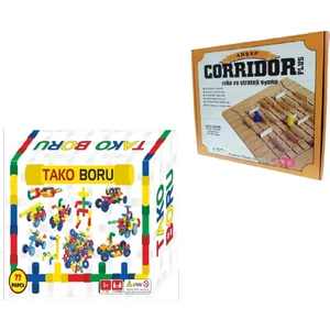 Tekerlekli Boru LEGO Tako Boru ve Ahşap Koridor Labirent Oyunu
