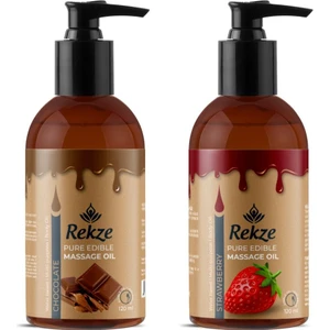 Çikolatalı Ve Çilekli Aromalı Kokulu Rahatlatıcılı Vücut Masaj Yağları 2 Adet 120 Ml