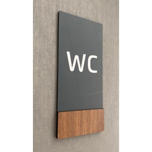 Wooden Serisi Dikey Wc Yönlendirme Levhası