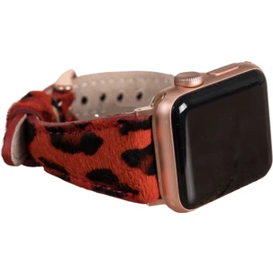 Apple Watch Uyumlu Deri Kordon 42-44-45MM Slim Leopar LEO56