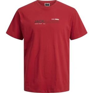Jack & Jones Jcomono Vısıon Tee Ss Crew Neck Ln Kırmızı Erkek T-Shirt 12215655-Chili