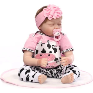 Yeniden Doğmuş Bebek Bebekler Dock Yumuşak Silikon 22 "/ 55 cm Gerçekçi Yenidoğan Bebek Kız (Yurt Dışından)