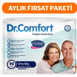 Yetişkin Bel Bağlamalı Hasta Bezi Medium 30'Lu 3 Paket 90 Adet