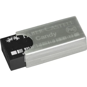 Faber Castell Candy Gri Kılıflı Siyah Silgi