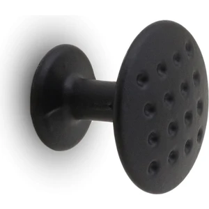 Noktalı Düğme Çekmece Dolap Kapak Kulpu Kulbu Mat Siyah Metal Daire Kulp