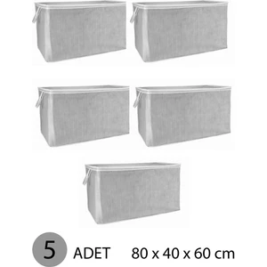 İndirim Hareketi Yorgan Hurcu Mega Hurç 80X60X40 cm Gri - 5 Adet