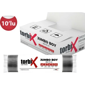 Standart Jumbo Boy Çöp Torbası 80x110 cm 300 Gr - 10 Rulo Paket
