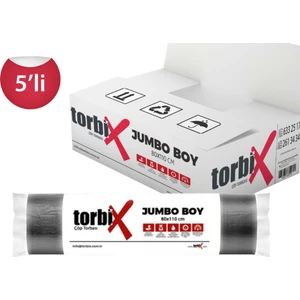 Standart Jumbo Boy Çöp Torbası 80x110 cm 300 GR 5'li Paket