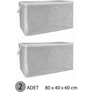 İndirim Hareketi Yorgan Hurcu Mega Hurç 80X60X40 cm Gri - 2 Adet