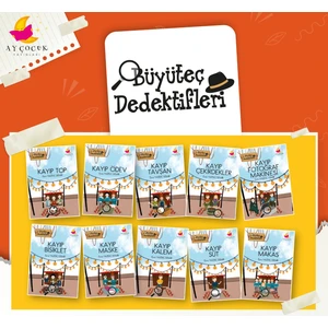 Ay Çocuk Yayınları 3. ve 4. Sınıf Hikaye Kitabı Seti (Ciltli) Büyüteç Dedektifleri Serisi 10 Kitap Set