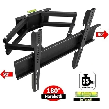 BT Bayır Teknoloji 55'' Inch Inç 140 Ekran Tv Için Çift Kollu Hareketli Askı
