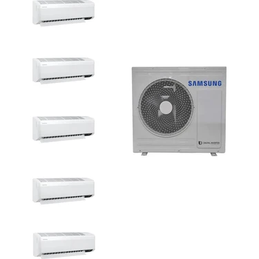 Samsung Wind Free AJ100TXJ5KH/EA 7+9+9+9+12 Iç 10 Kw Dış Ünite 12000 BTU 1+5 Multi Inverter Duvar