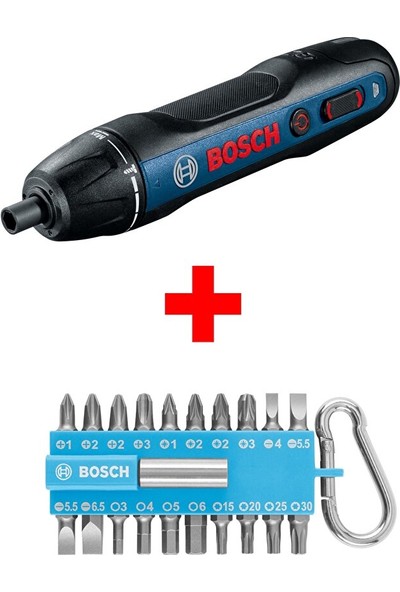 Bosch Go Iı 3,6V Akülü Vidalama Makinesi ( Dıy-P 21 Parça Mavi Cep Vidalama Aksesuar Seti Hediye)