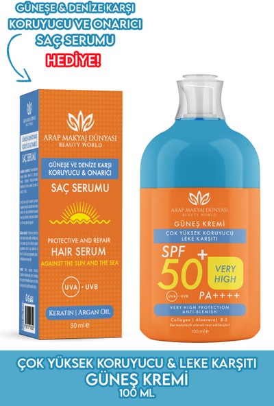 Arap Makyaj Dünyası 50 Spf Güneş Kremi 100ML