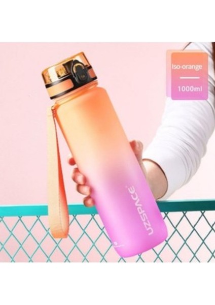 Uzspace Tritan Su Matarası VGN3056 1500ML Mor - Turuncu