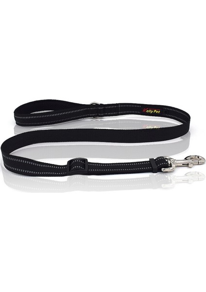 Pet Dogs Nylon Night Reflective Tr Lead Leash - Siyah (Yurt Dışından)