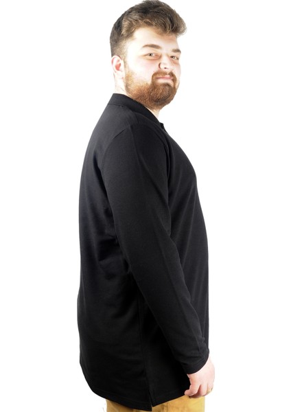 Büyük Beden Tshirt Polo U.kol Cepli 22446 Siyah fiyatları