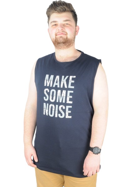 Erkek Kolsuz Tshirt Some Noise 22126 Lacivert