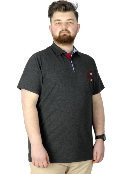 Erkek T-Shirt Polo Florida 22303 Antrasit