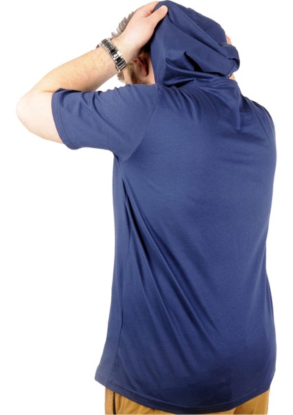 Büyük Beden Oversize Tshirt Kapşon Basic 21115 Indigo fiyatları