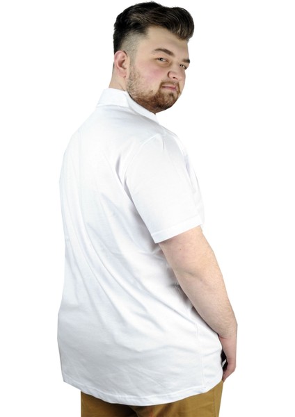Büyük Beden Erkek T Shirt Polo Mdx Club 22305 Beyaz fırsatları