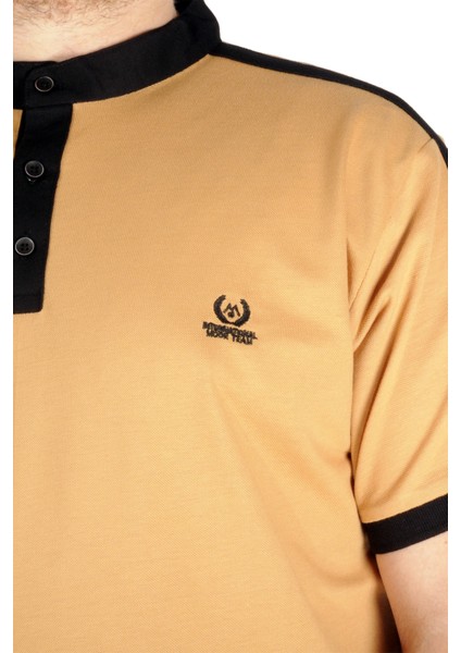 T-Shirt Polo Hkm Yaka Pike Mode Team 21556 Hardal modelleri