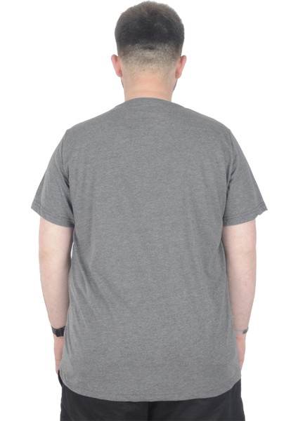 Büyük Beden T-Shirt Bis Yaka Mode 22196 Antramelanj fiyatları