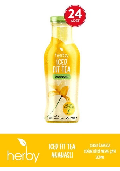 Soğuk Çay Şeker İlavesiz 24'lü Iced Fit Tea Ananaslı 250 ml